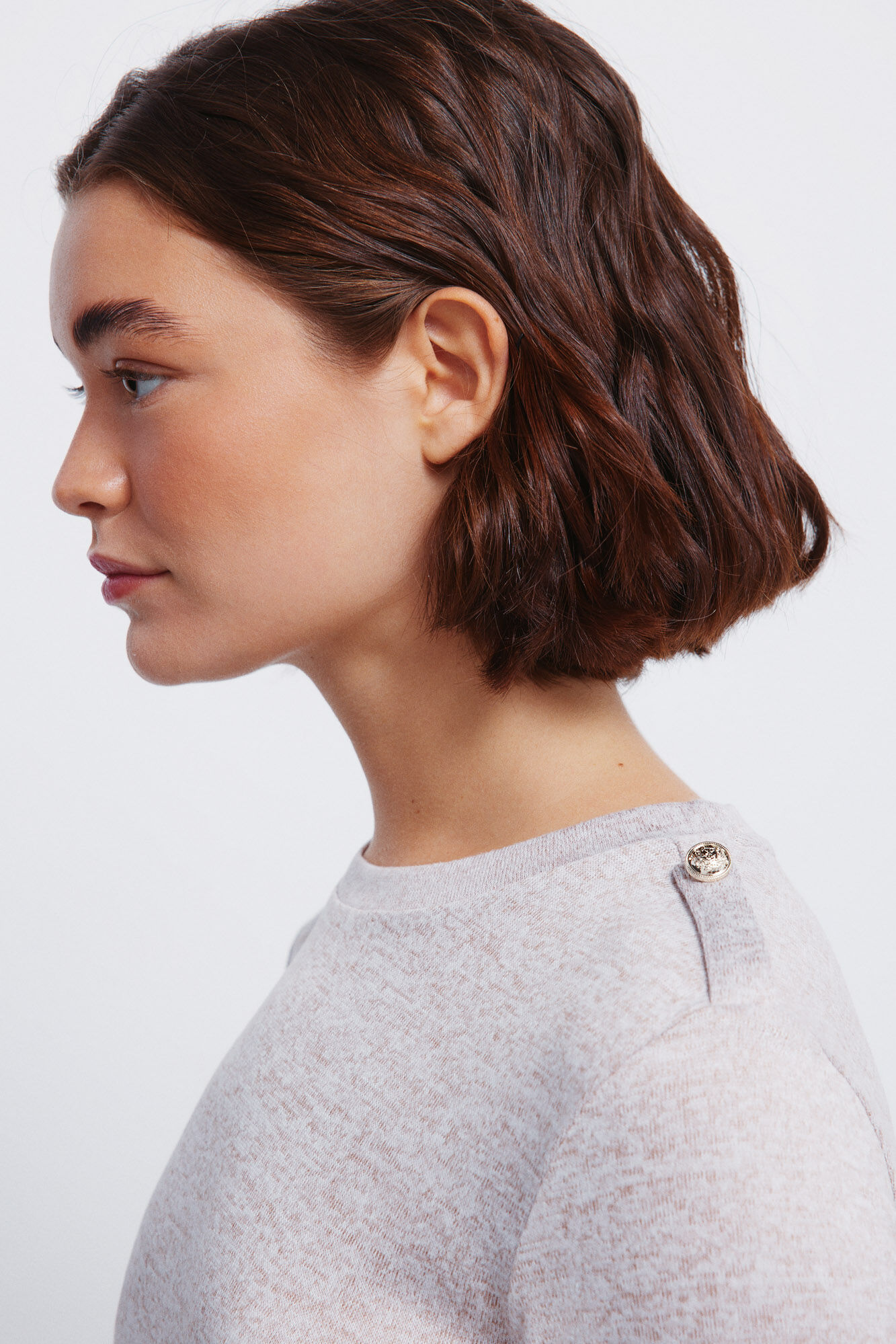 Springfield Camiseta punto cortado trabilla hombro