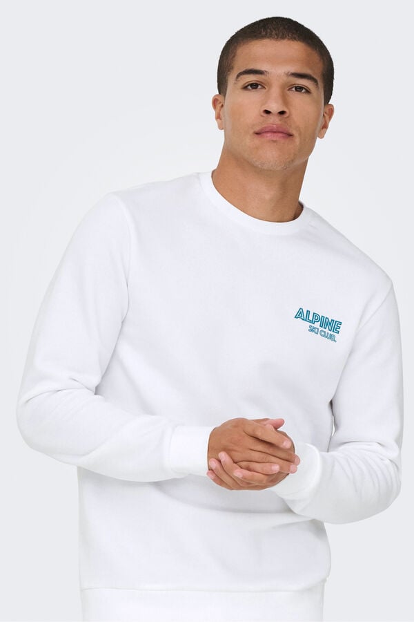 Only & Sons Sweatshirt com gola redonda branco