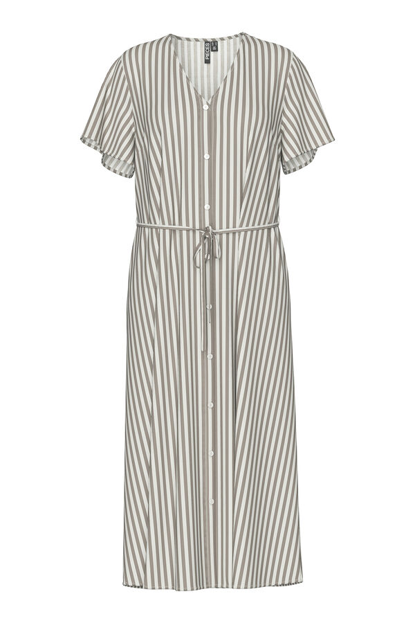 Pieces Vestido midi floral cinzento