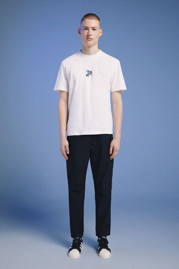 Springfield Camiseta Pedri x Springfield logo fotogr&aacute;fico blanco