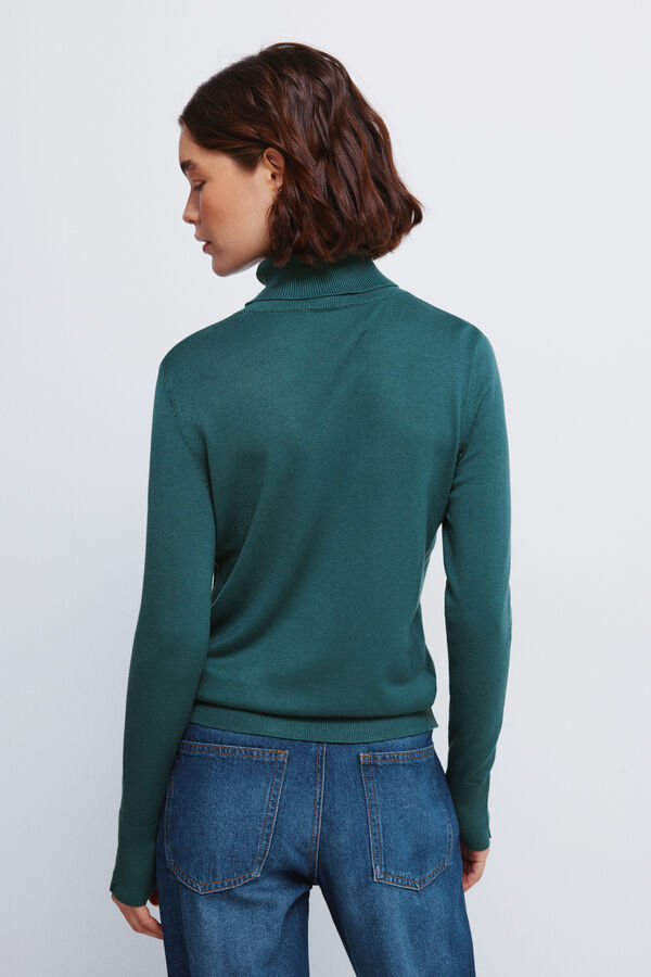Springfield Jersey cuello alto botones pu&ntilde;os verde