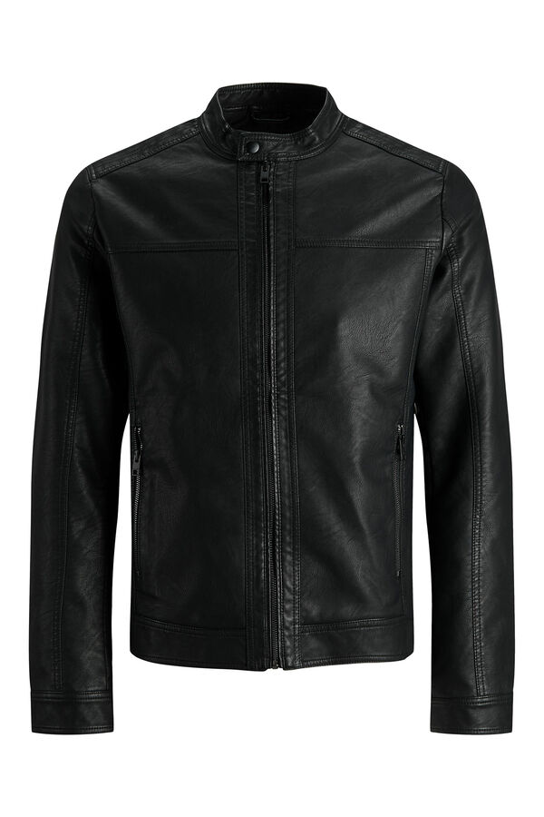 Springfield Chaqueta motera polipiel negro