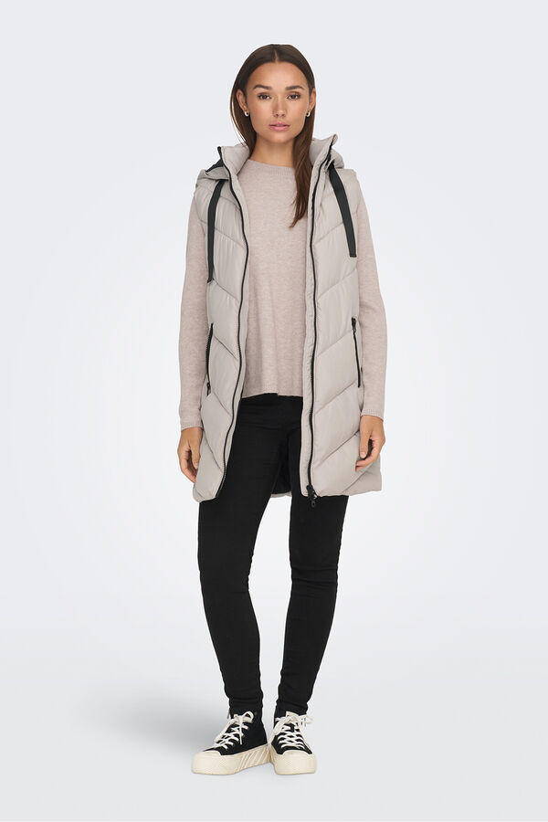 JDY Chaleco acolchado gris