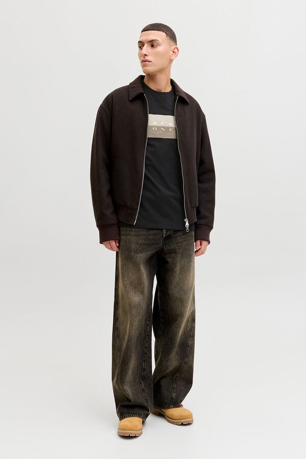 Jack & Jones Camiseta b&aacute;sica estampado preto