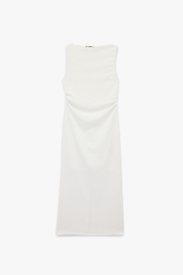 Koton Vestido midi ajustado bege