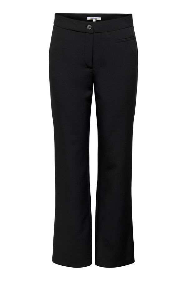 Only Calças retas de cintura média preto