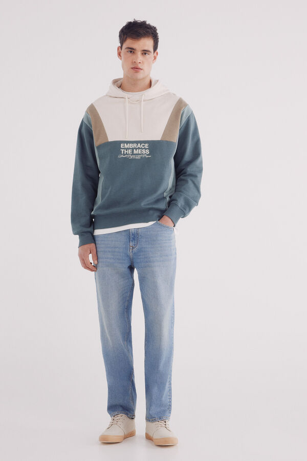 Springfield Sweatshirt capuz cortes azul