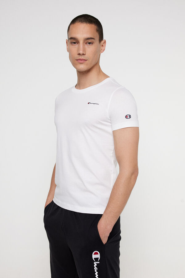 Champion T-shirt manga curta de homem branco