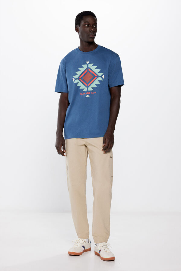 Springfield Camiseta &eacute;tnica azul