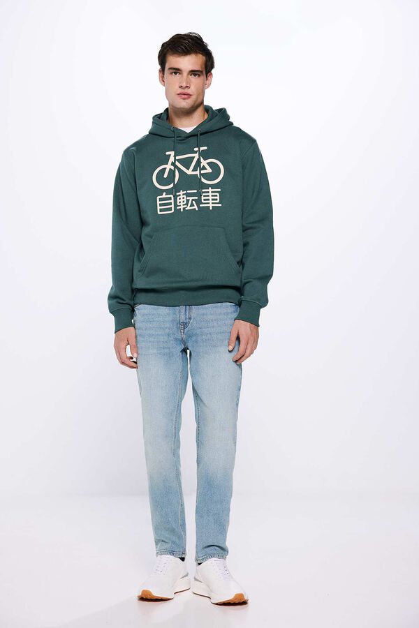 Springfield Sudadera capucha bici Jap&oacute;n verde