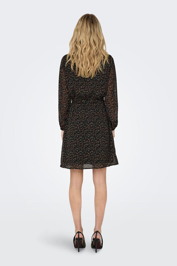 Only Vestido curto de gaze cru