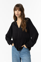 Tiffosi Blusa con Detalles Abiertos negro