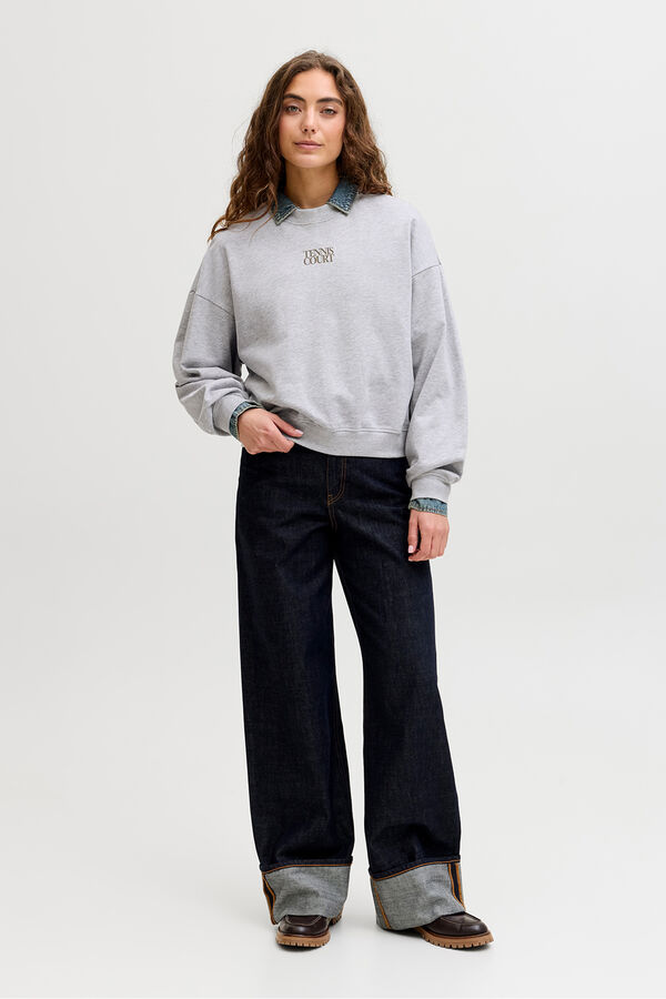 Jack & Jones Sudadera loose Tennis Court gris
