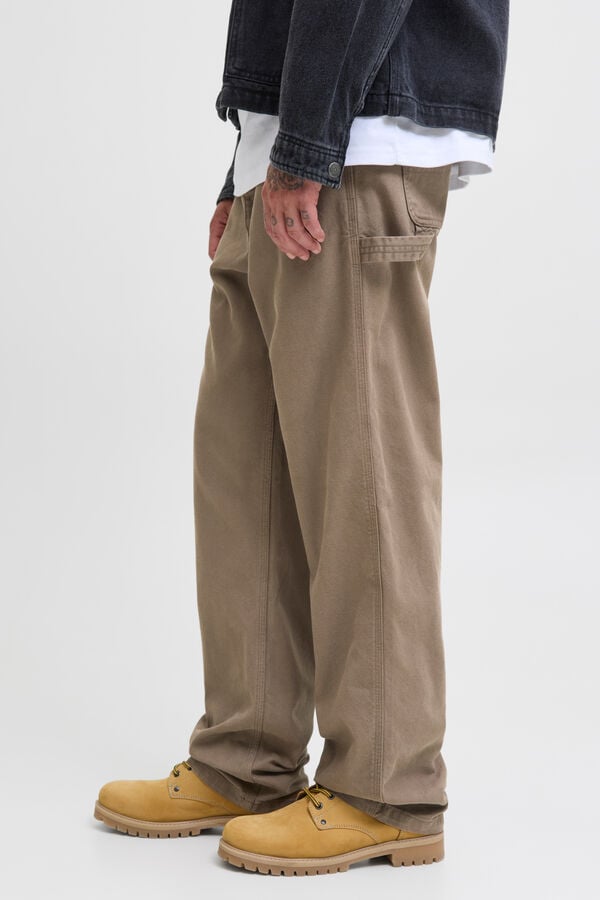 Jack & Jones Pantal&oacute;n denim cargo gris