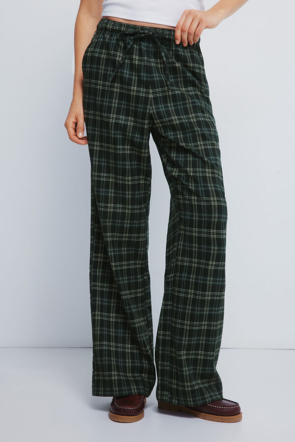 Springfield Cal&ccedil;as jogger xadrez verde