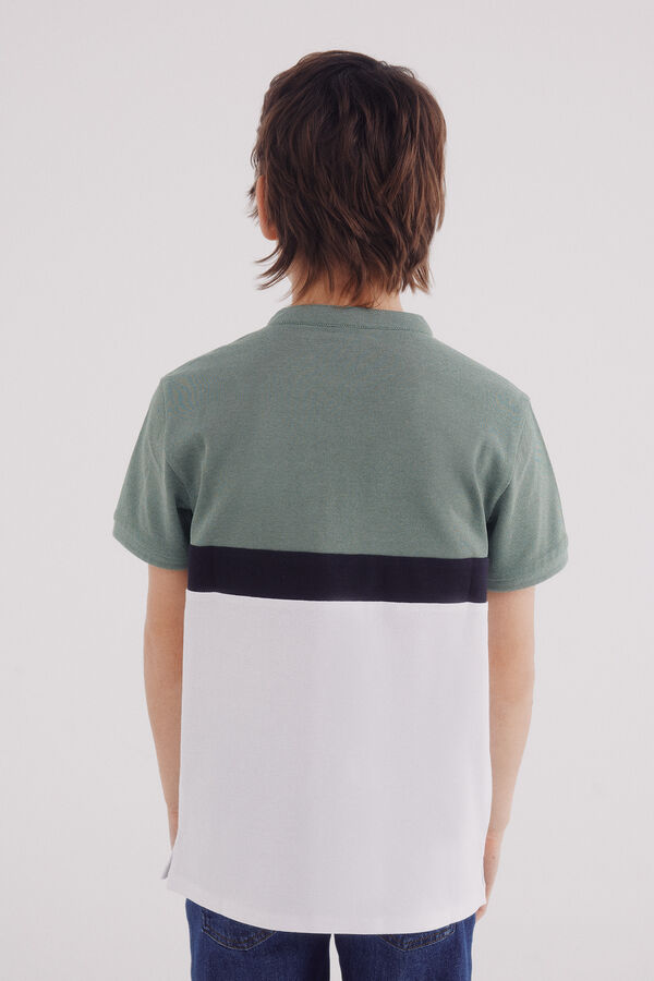 Springfield Kids Pólo color block de menino verde