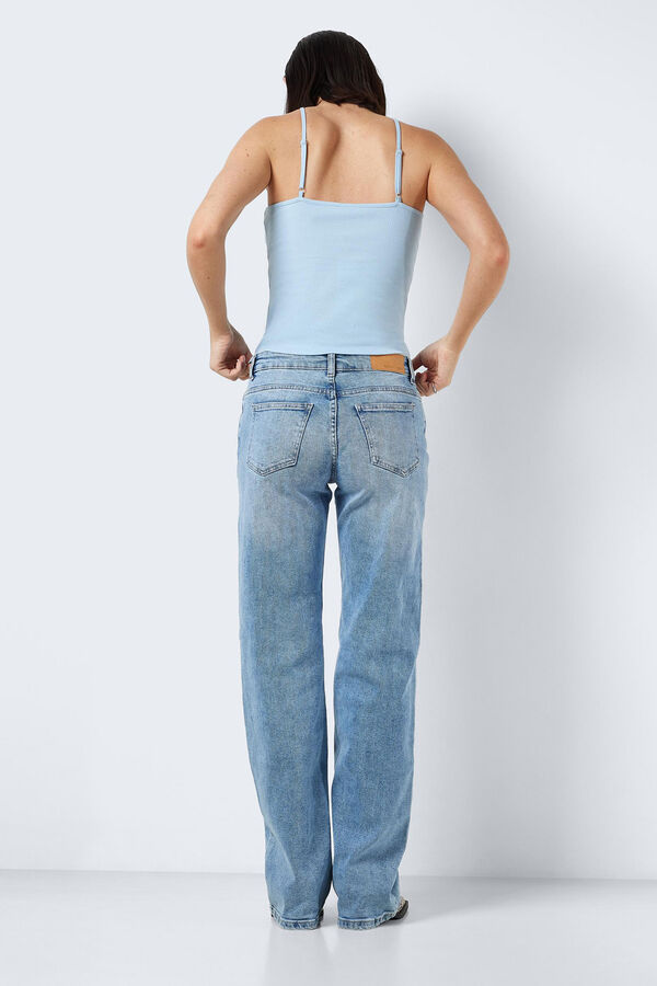 Noisy May Top alças gola halter azul