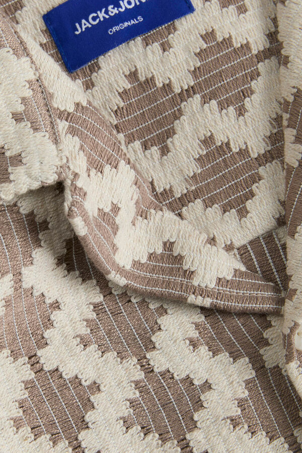 Jack & Jones Camisa regular fit marr&oacute;n