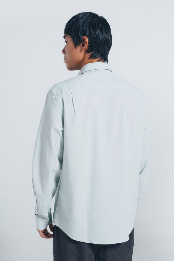 Springfield Camisa de algod&atilde;o com debrum bege