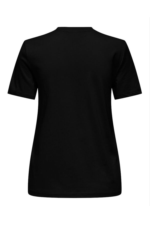 Only Camiseta dibujo frontal negro