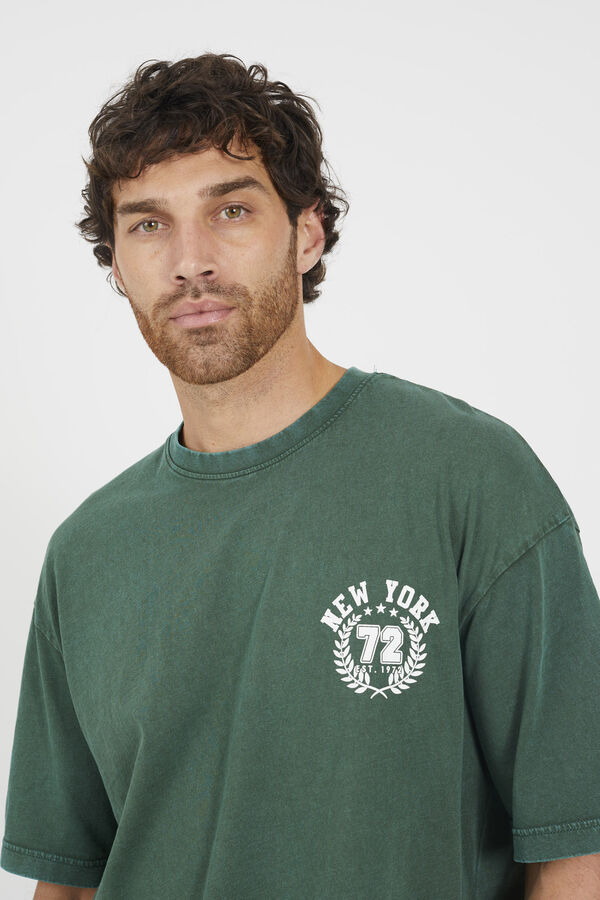 Brave Soul T-shirt de manga curta estampada verde