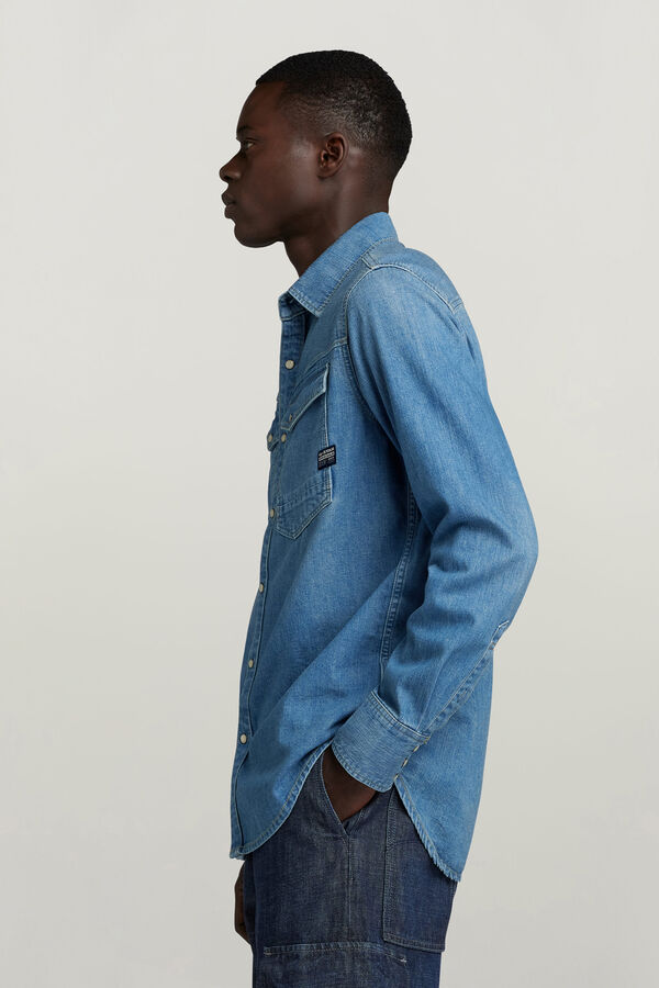 G-STAR Camisa Slim Denim azul