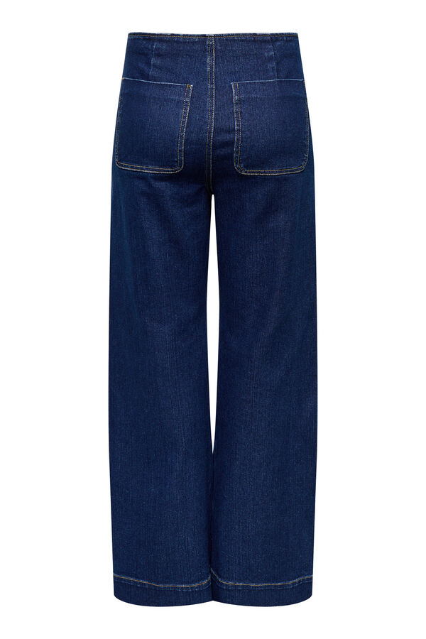 Only Jeans Wide Leg bolsillos azul