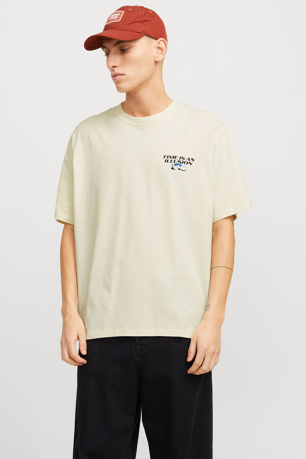 Jack & Jones Camiseta de manga curta com ajuste solto branco