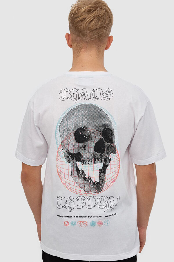 Inside Camiseta Estampado Calavera blanco
