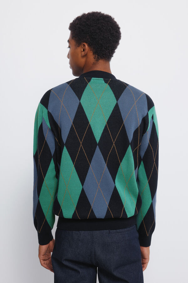 Springfield C&aacute;rdigan rombos azul