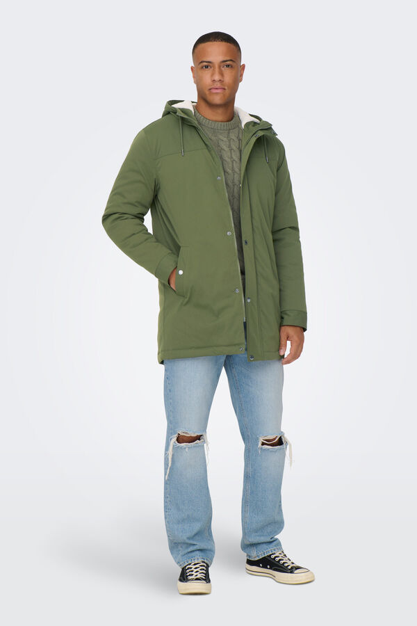 Only & Sons Parka con capucha verde