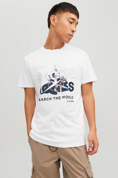 Springfield T-shirt de manga curta logo branco