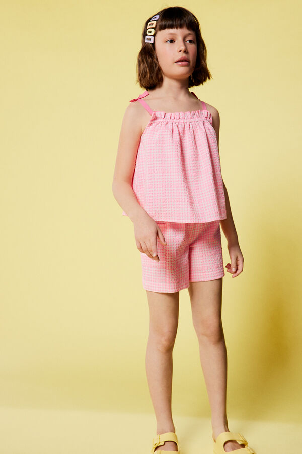 Springfield Kids Calções estrutura flúor menina rosa