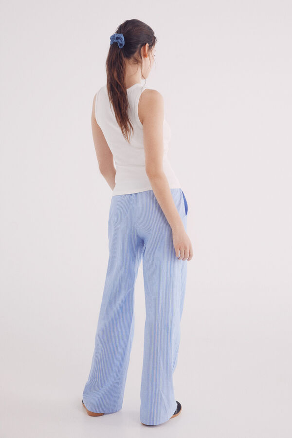 Springfield Calça jogger de popelina azul