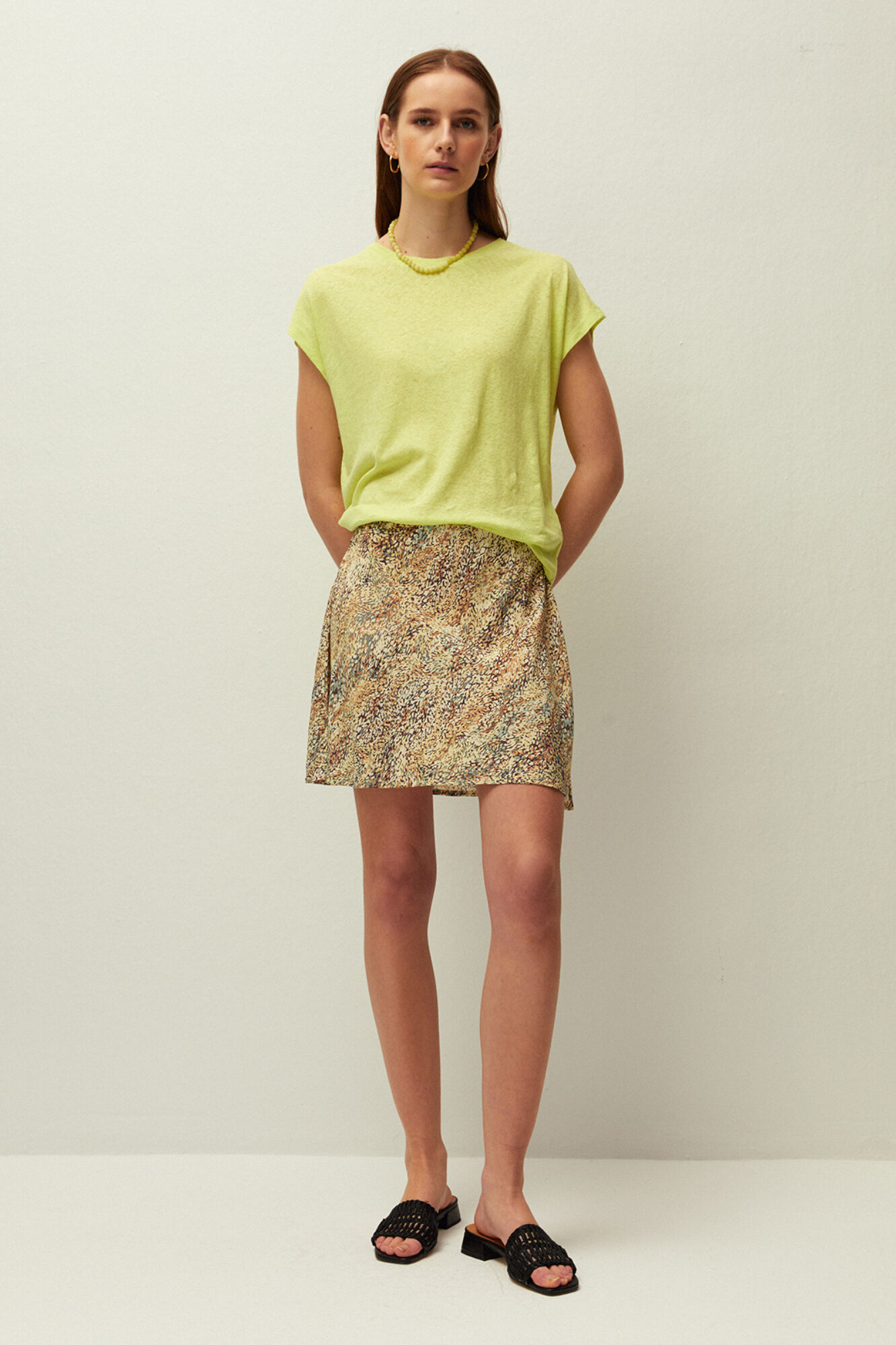 Systemaction Falda corta estampada