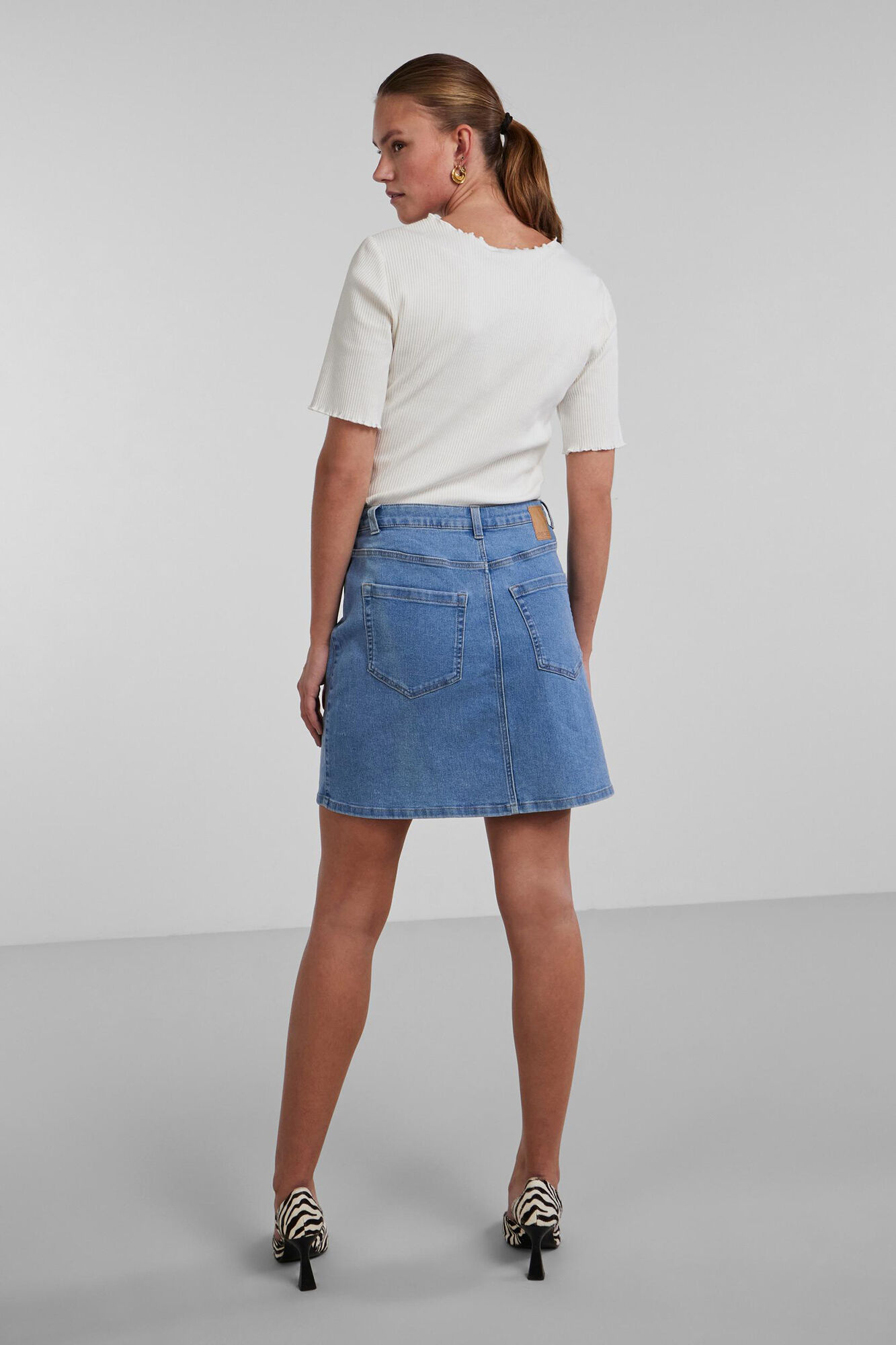 Pieces Saia midi denim.