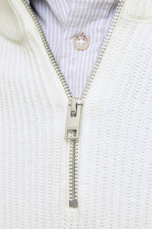 Jack & Jones Jersey cuello cremallera blanco