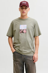 Jack & Jones Camiseta de manga curta estampada verde