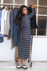 Springfield Vestido midi tubo space dye azul