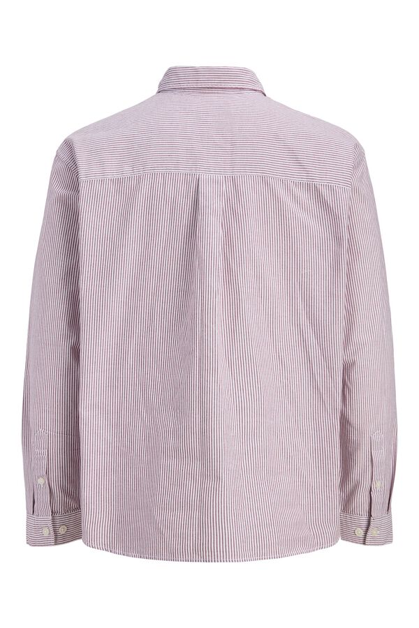 Jack & Jones PLUS Camisa Oxford estampada manga larga morado/lila