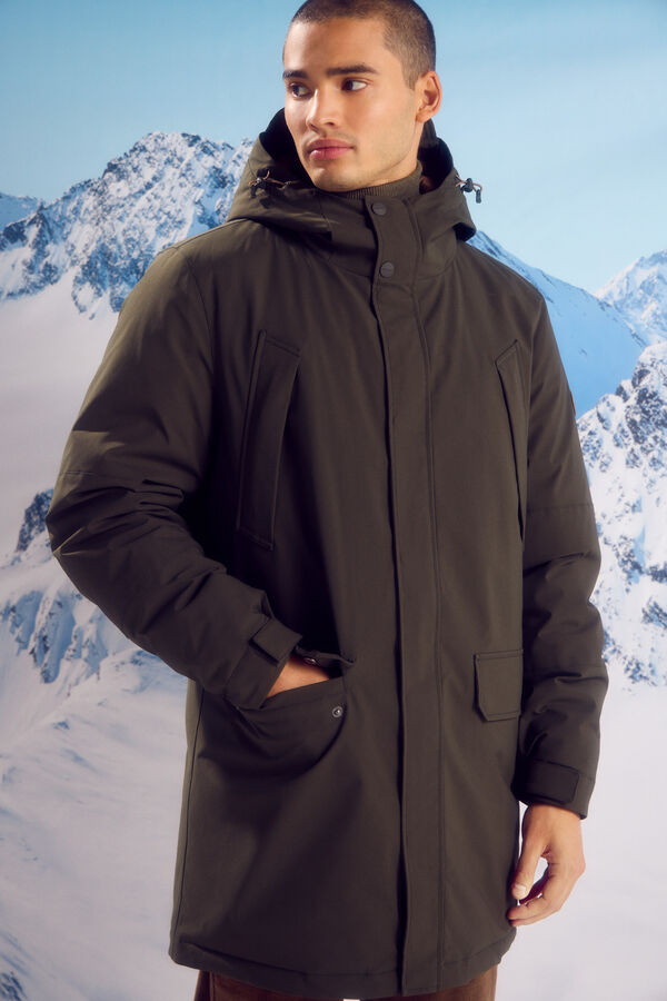 Springfield Parka acolchoada t&eacute;rmica bege