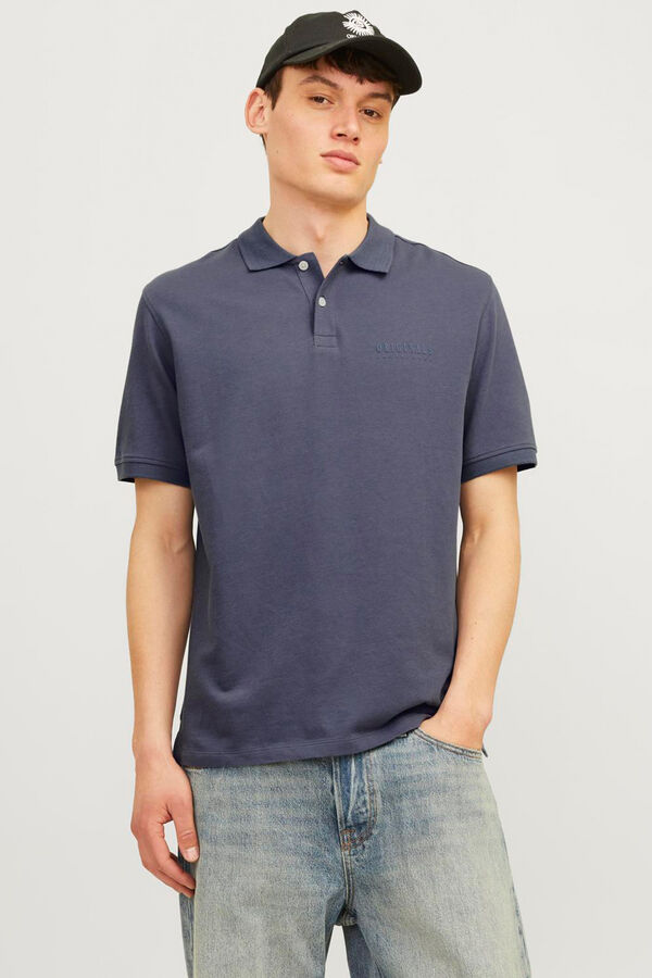 Jack & Jones Polo liso standard fit azul