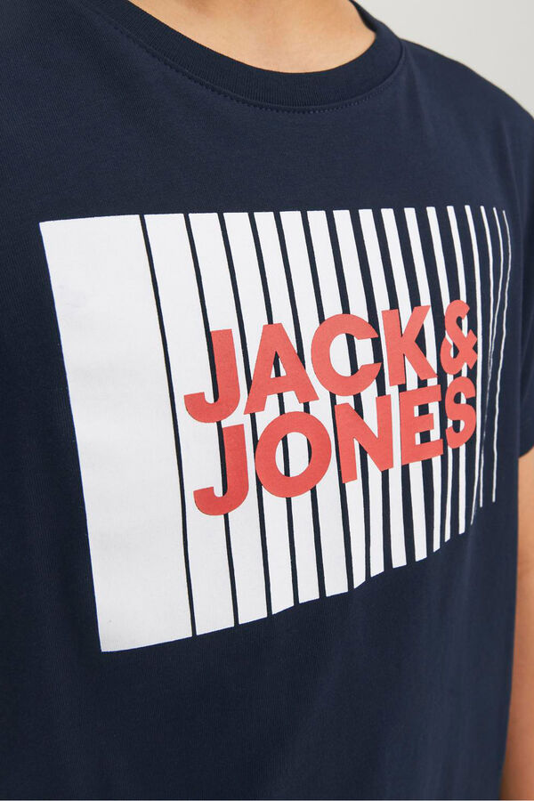 Jack & Jones Junior Camiseta regular fit estampada azul