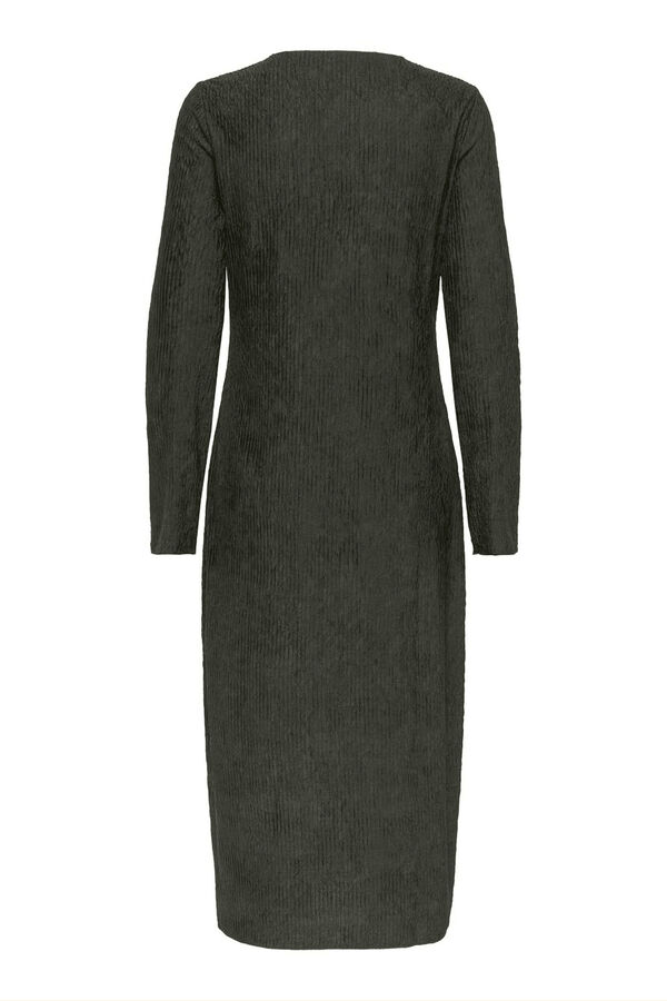 JDY Vestido midi manga larga verde
