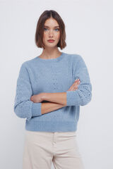 Springfield Camisola de lurex chenille azul
