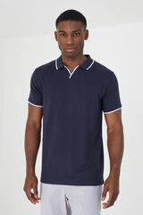 Brave Soul Polo con color en contraste azul