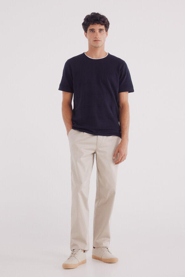 Springfield Camisola manga curta estrutura azul