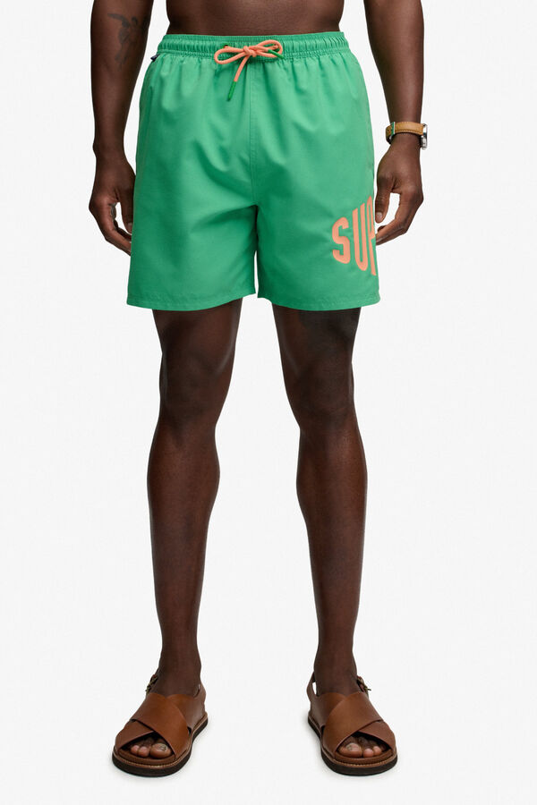 Superdry Ba&ntilde;ador con logo verde