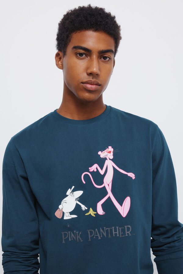 Springfield Pijama largo Pantera Rosa azul