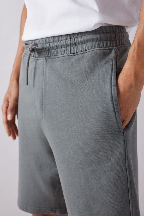 Springfield Bermudas jogger lavadas cinzento